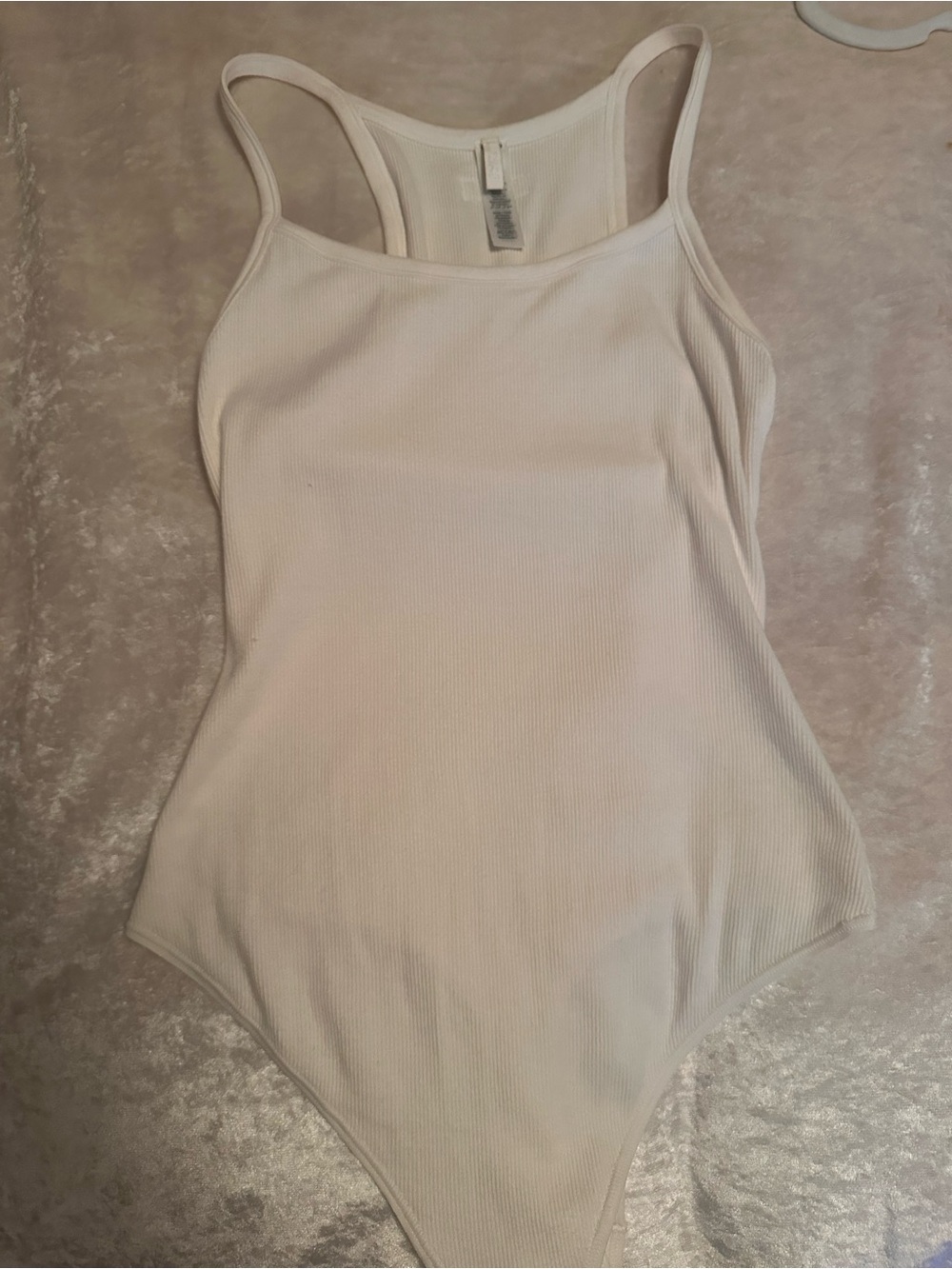 Skims cotton rib cami bodysuit size medium
